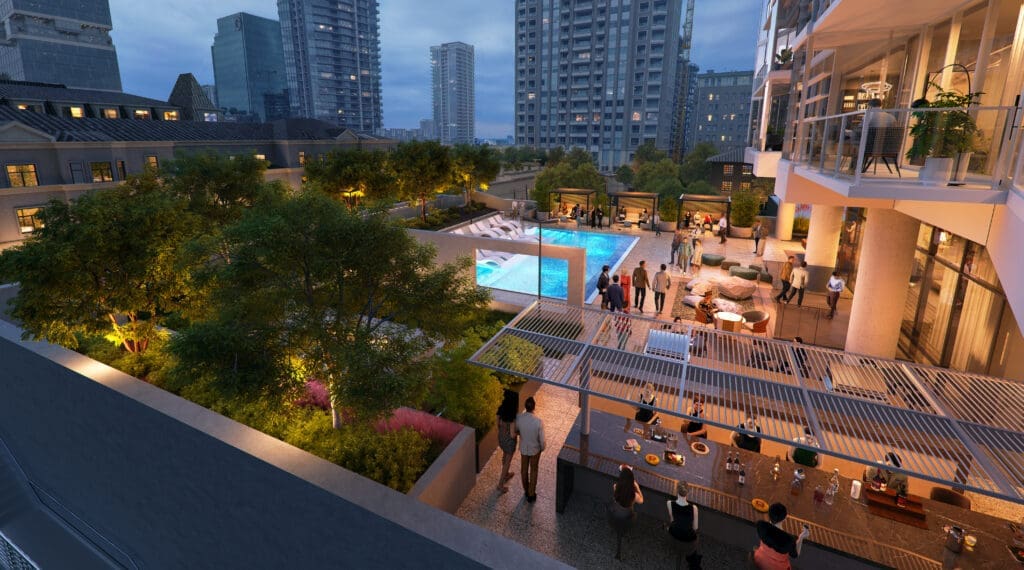 Enjoy the boutique hotel-style pool deck at 2811 Maple.