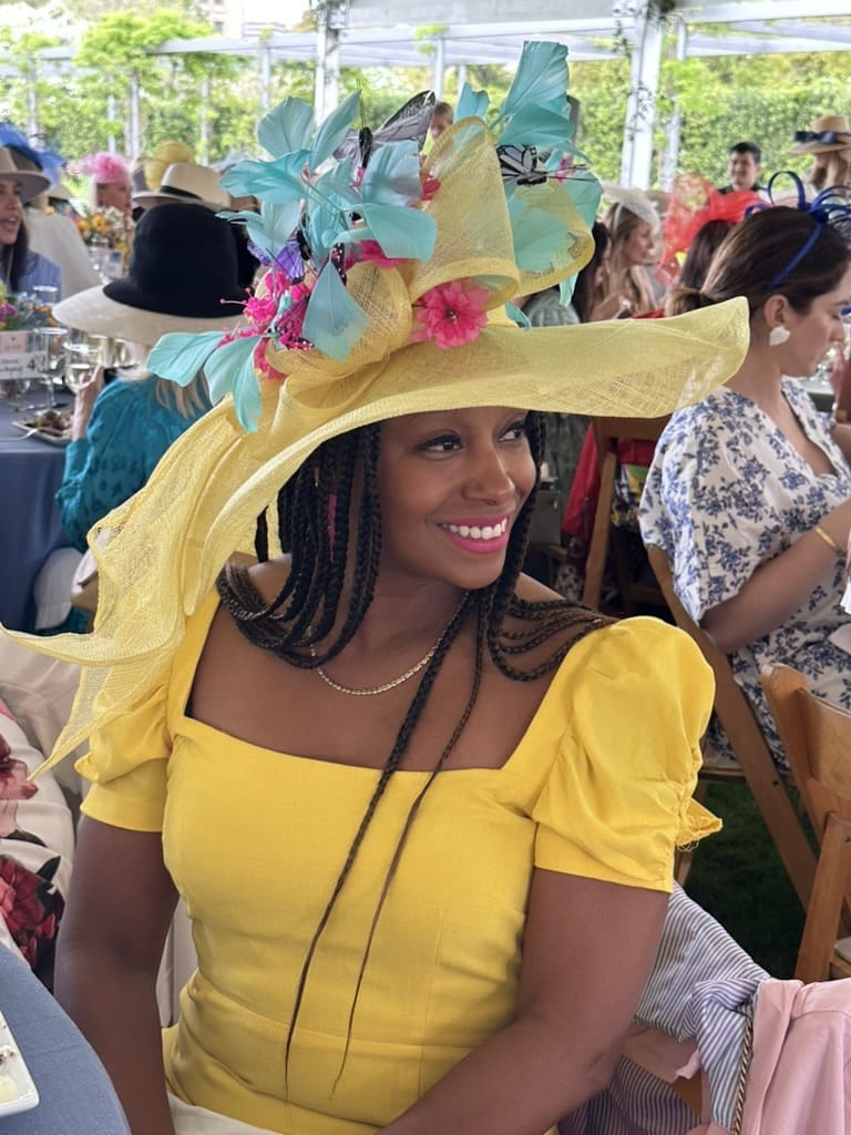 A beautiful chapeau at the 'Hats in the Park' luncheon benefiting Hermann Park Conservancy. (Photo by Shelby Hodge)