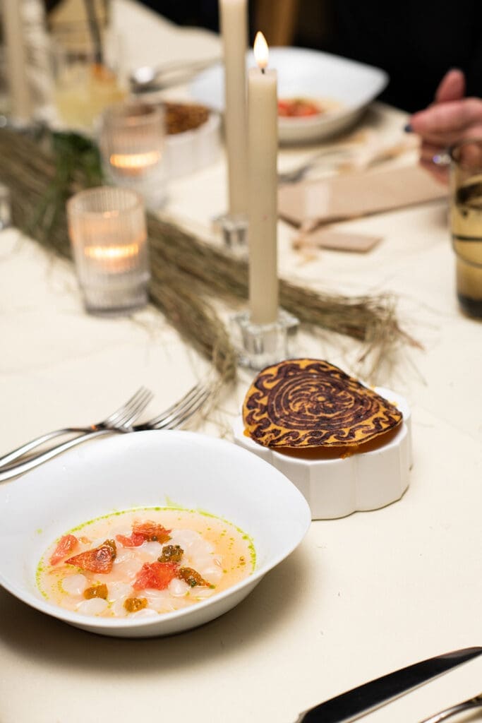 Aguachile with Bay Scallops (Photo by A Sea of Love for Dallas Contemporary)