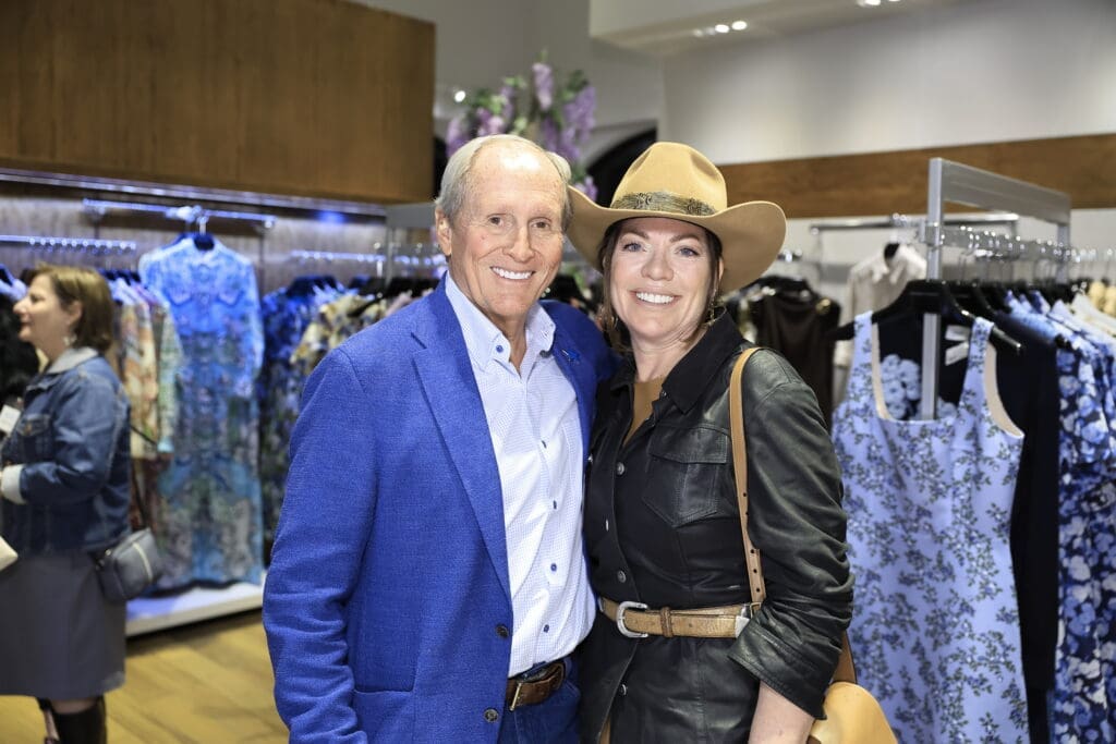 Bill Windham, Kristin Palmer at the Elizabeth Anthony kick-off for the Make-A-Wish gala (Photo by Quy Tran)
