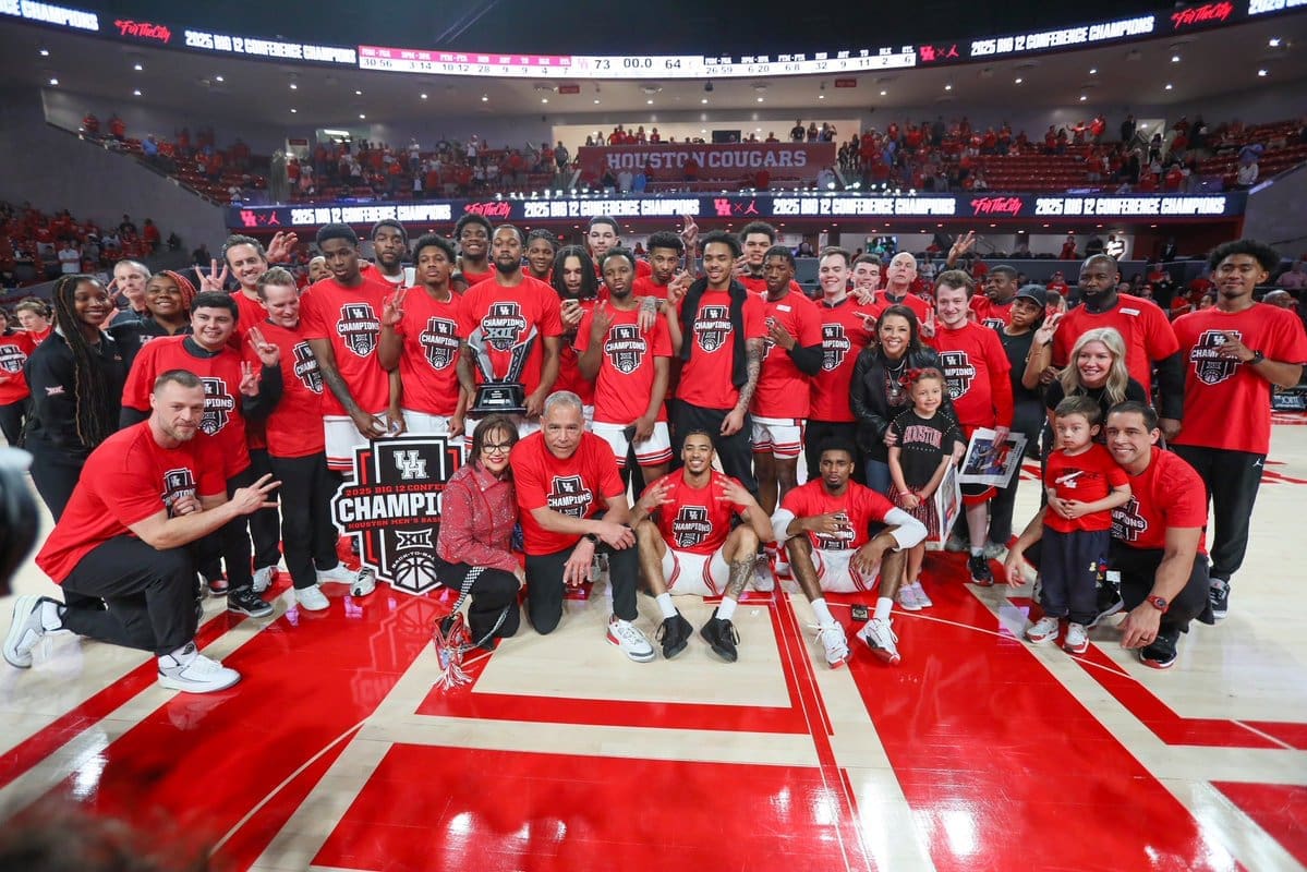 University of Houston head coach Kelvin Sampson and Big 12 champions