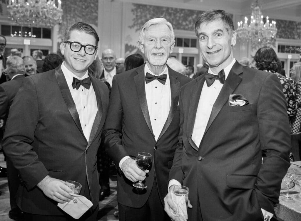 Mitchell Greco, Steve Breyfogle, Dominic Cellitti at  The Heritage Society's 70th Platinum Jubilee Anniversary. (Photo by PWL Studio, Fulton Davenport)