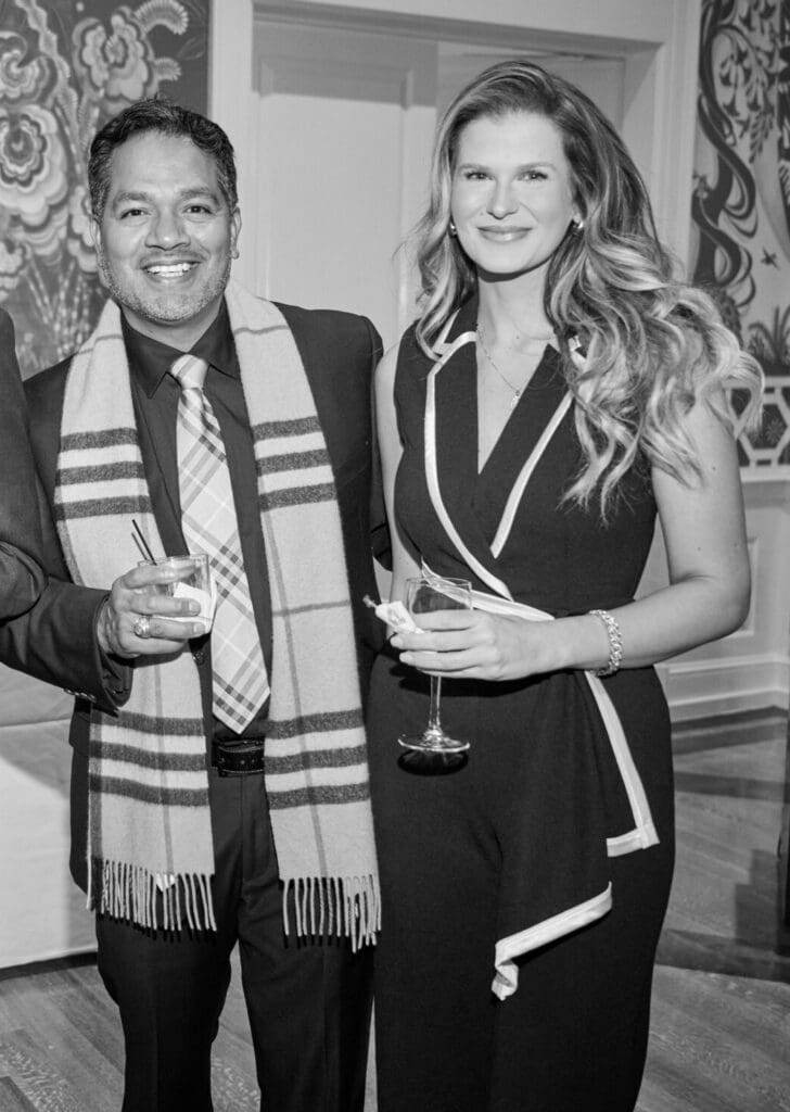 Jason Santos, Brittney Coyle at  The Heritage Society's 70th Platinum Jubilee Anniversary. (Photo by PWL Studio, Fulton Davenport)