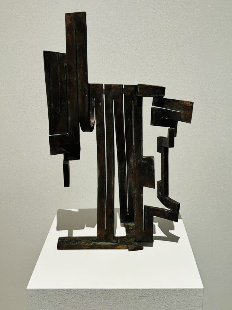 Mac Whitney's "Nocona," 1986. This bronze sculpture appeared in the solo exhibition "Mac Whitney: Interconnected Elements" at the Andrew Durham Gallery in Houston, December 7, 2024-January 25, 2025. (Photo by Ericka Schiche)