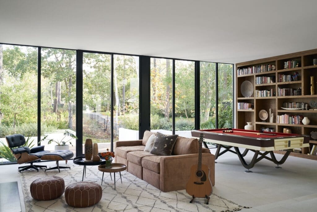 Views from the living room extend across the one acre lot at 4004 Inverness.  (Photo by  Pär Bengtsson)