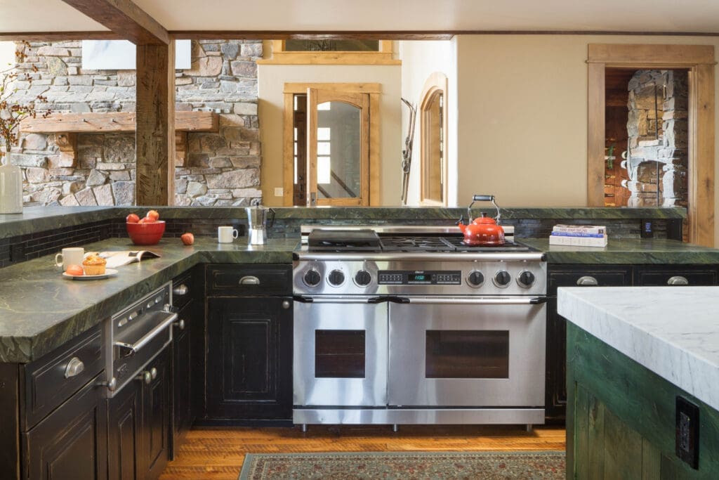 Under the Tram boasts a true chef's kitchen, so make the most of it! We hired private chefs— Chef Tom Holle and Chef Andrew Blake— to cook dinner  in the house. (Photo courtesy of Vrbo) 
