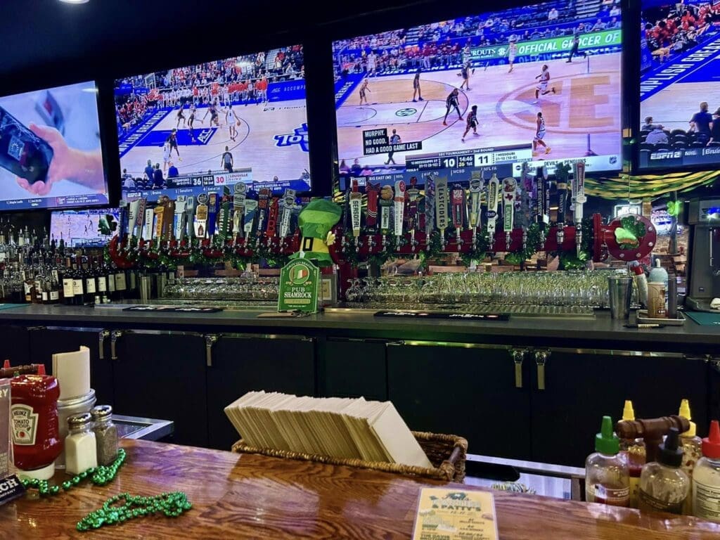 Burgers made with locally sourced 1855 beef and plenty of TVs make this a reliable choice for fans near TCU. (Courtesy)

