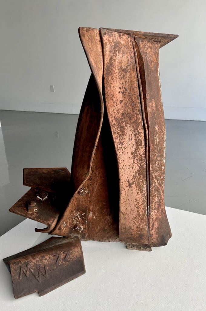 Mac Whitney's "Untitled," 1977. This steel sculpture appears in "Mac Whitney: Scuptures from the 1970s," a posthumous exhibit in honor of late sculptor Mac Whitney at Kirk Hopper Fine Art in Dallas from March 8-May 24, 2025. (Courtesy Kirk Hopper Fine Art, Dallas)
