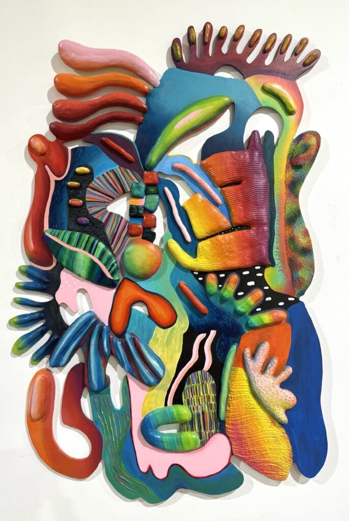 Known for her bold colors and playful forms, Mariell Guzman brings her signature style to the immersive spring show. (Courtesy)