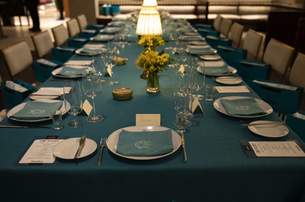 As part of Café Society (and for one night only!), Neiman Marcus brought Caviar Kaspia at The Mark to its NorthPark Center store for an exclusive dinner.  (Photo by Tamytha Cameron )