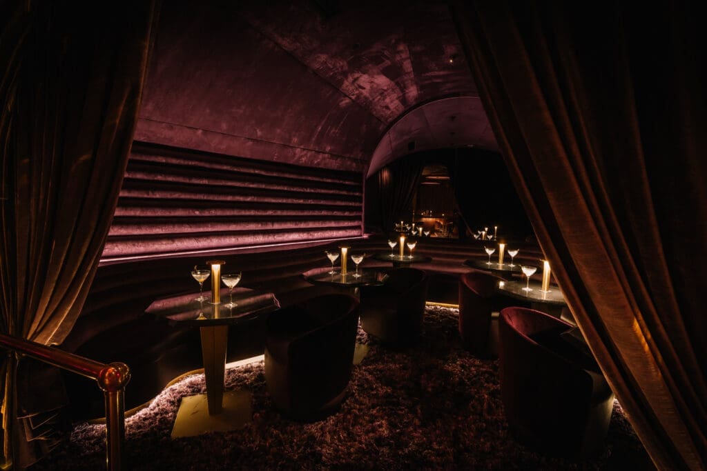 Room Seven features 75-100 seats for a late-night experience. (Photo by Chase Hall)