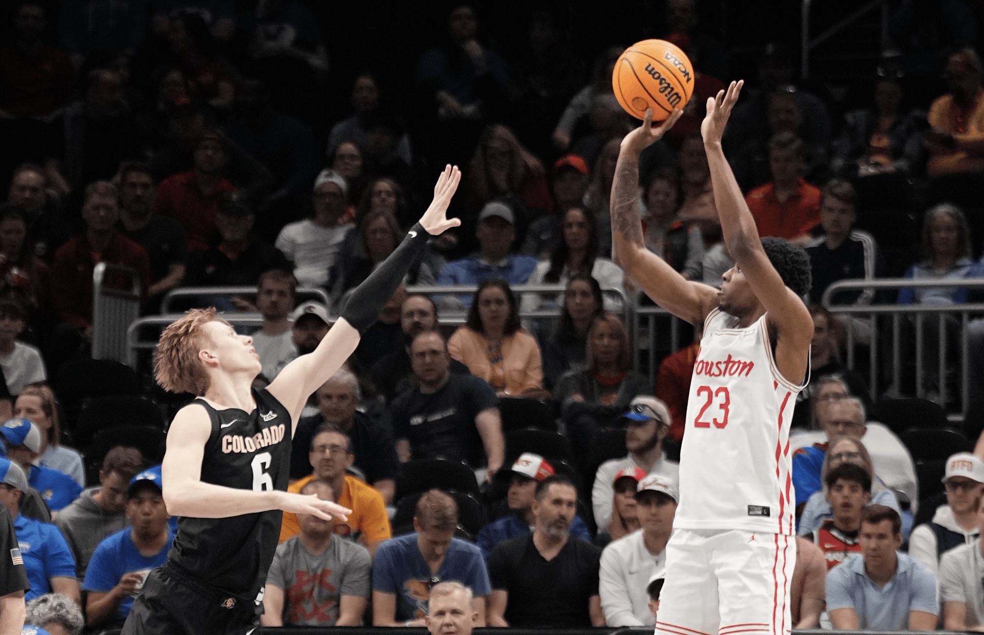 Terrance Arceneaux showed off his potential in his first BIg 12 Tournament game for Houston.(@UHCougarMBK)
