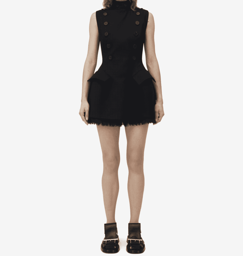 Women's Pannier Mini Dress in Black, $3,290. (Photo by Enmi Yang)