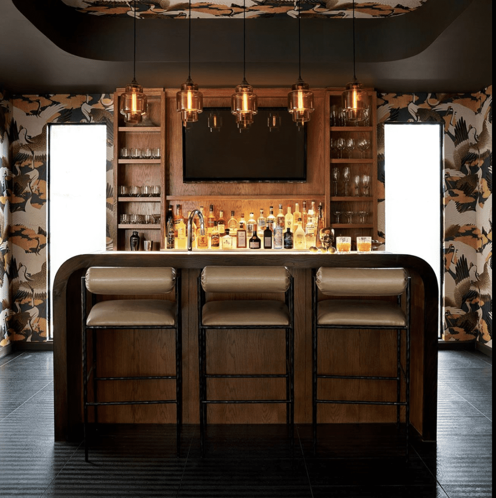 Note the decorative detailing in the bar by Laura U Design Collective (Photo by Pär Bengtsson)