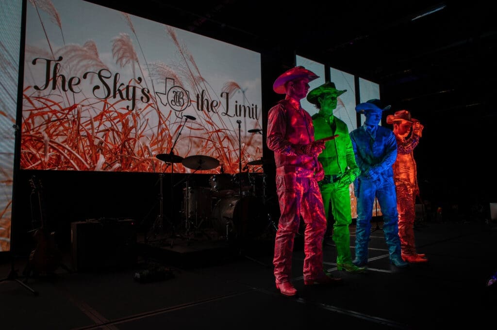 Painted Cowboys greeted guests. (Photo by Rachel DeLira)