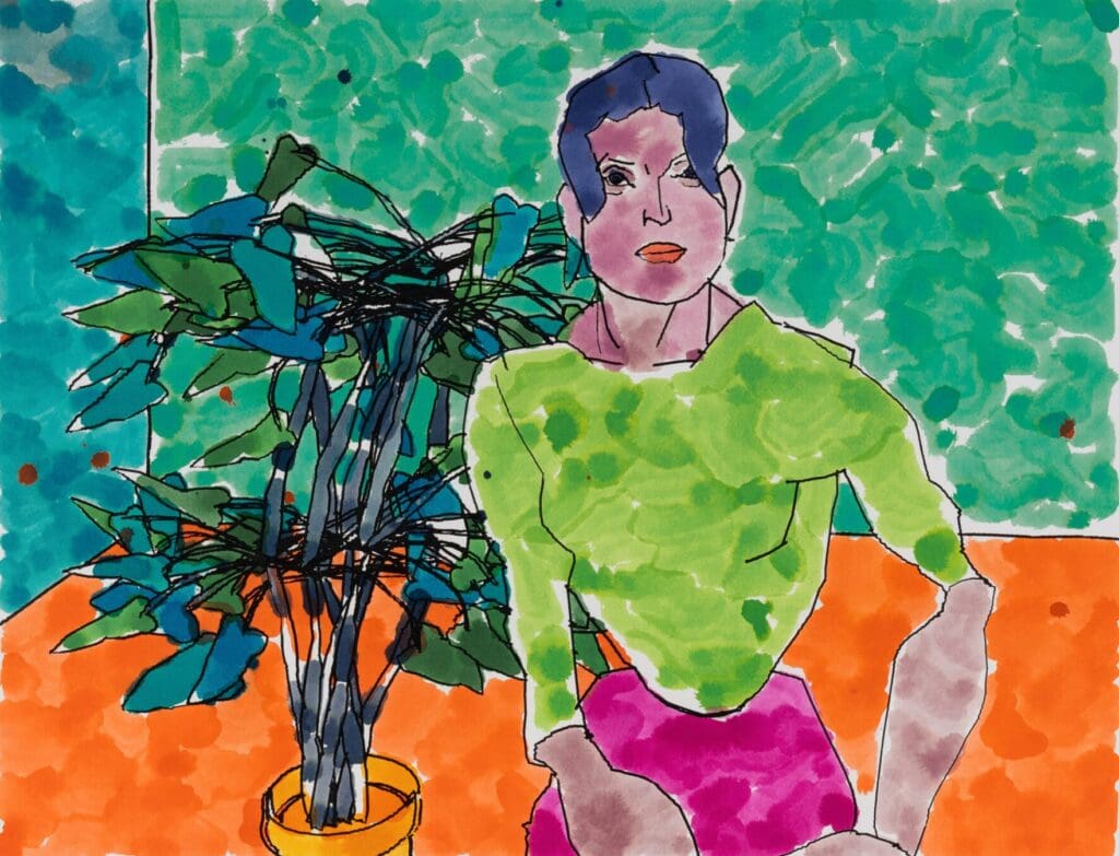 Harold Cohen's "Machine Painting Series TCM#21," 1990-2000, at Gazelli Art House