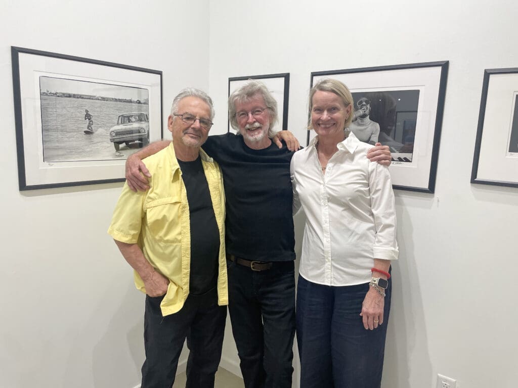 Burt and Missy with Al Satterwhite, August 2024. The Fingers are respected for their connoisseurship, integrity, and staunch commitment to the artists they represent — and mark 30 years as photography dealers this September in their new Denton art space.  