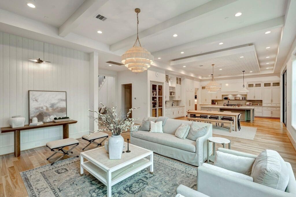 The family room is the perfect place to spread out and relax or entertain.