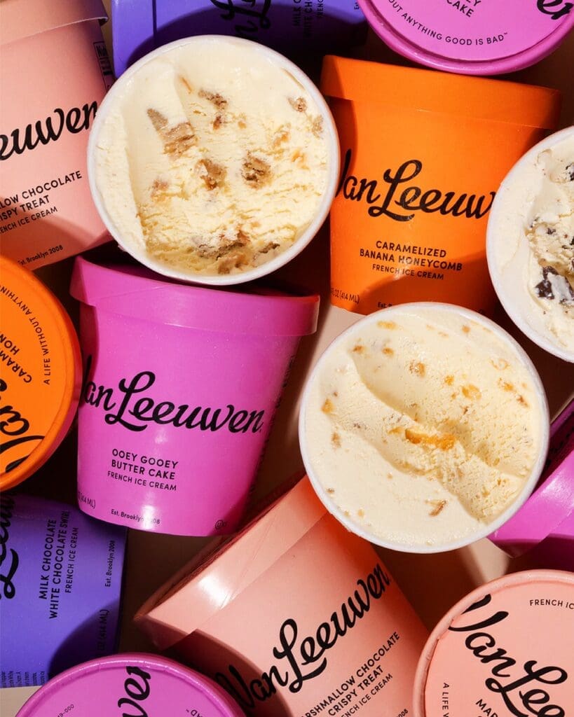 Van Leeuwen is always dropping new flavors like Ooey Gooey Butter Cake, Banana Honeycomb, and more. (Courtesy)