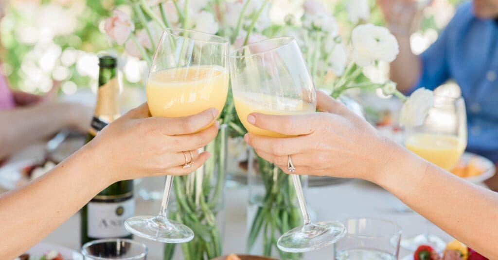 Several Woodlands staples are offering delicious Easter-themed brunches and treats. At Acqua Restaurant and Lounge you can toast with exclusive Blushing Mimosas. (Photo courtesy of Acqua)