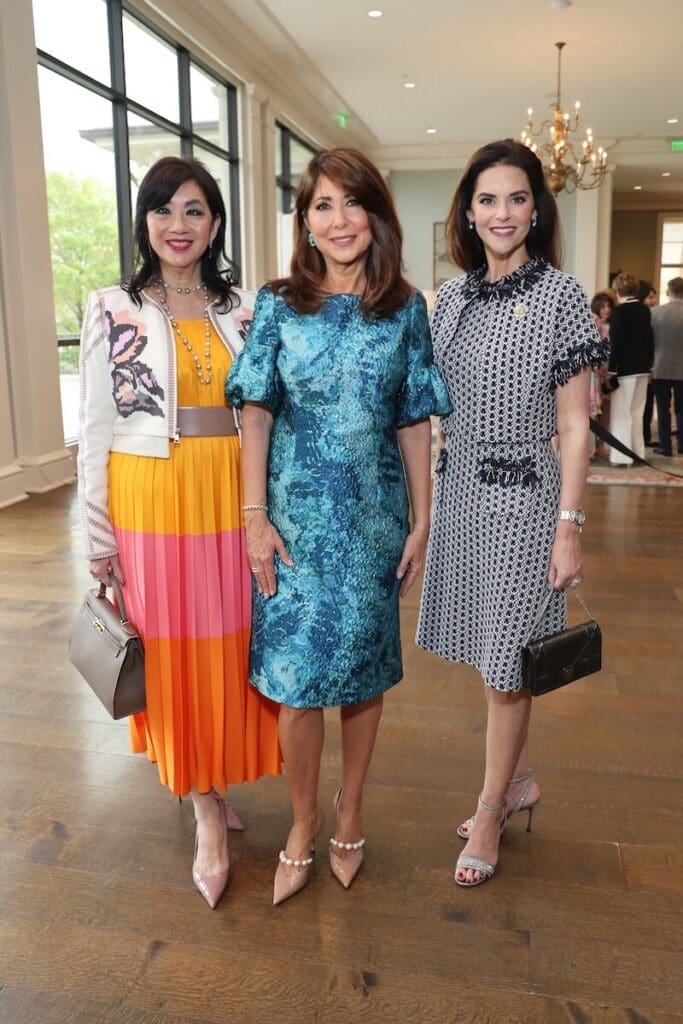 Dr. Alice Mao Brams Heidi Rockecharlie, Ann Ayre at the Houston Symphony League Icon luncheon. (Photo by Priscilla Dickson)