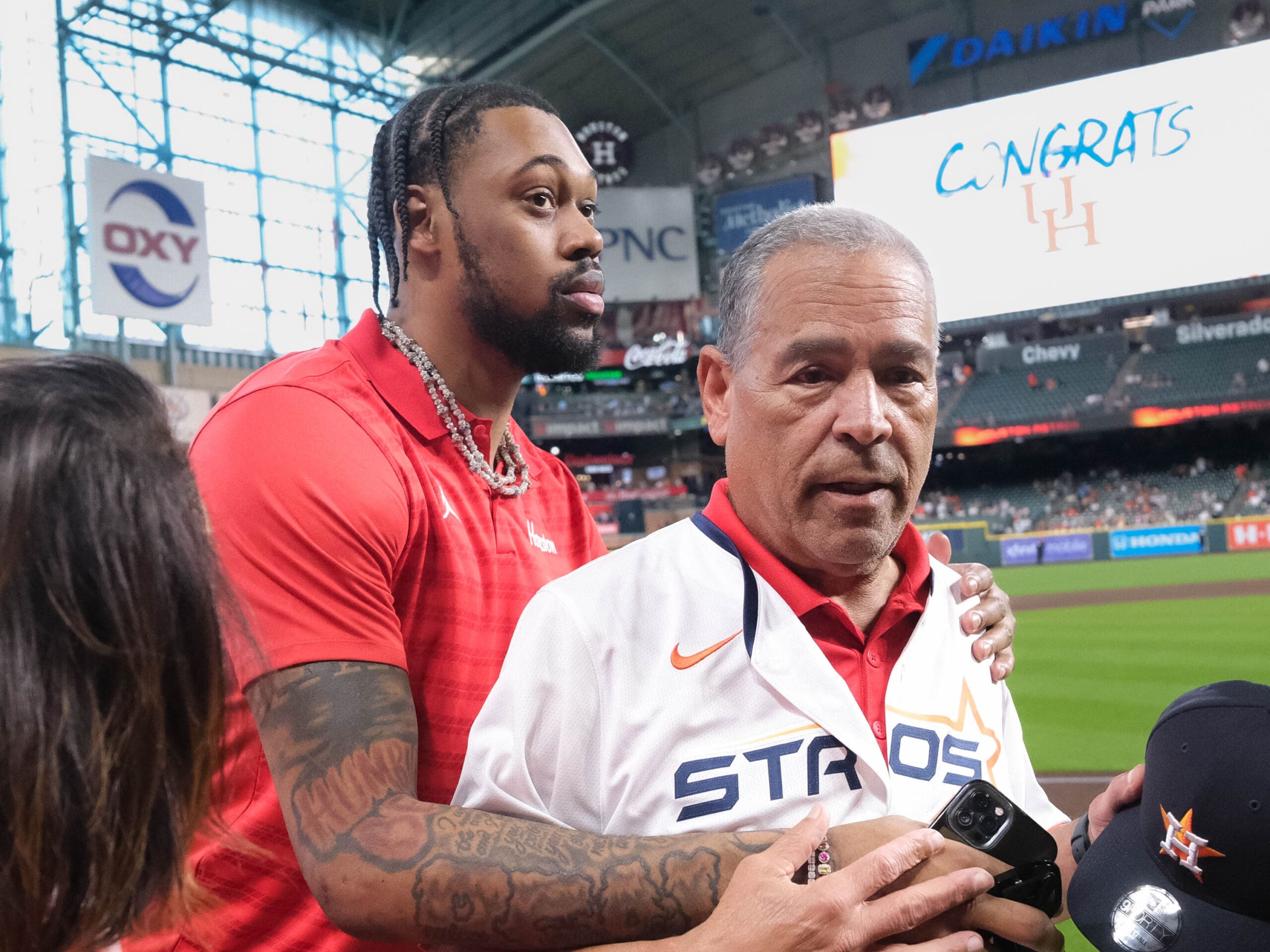 University of Houston Cougars men’s basketball team dejected after loss to Florida Gators in the NCAA Final Four Championship game Monday night in the Alamodome, April 7, 2025