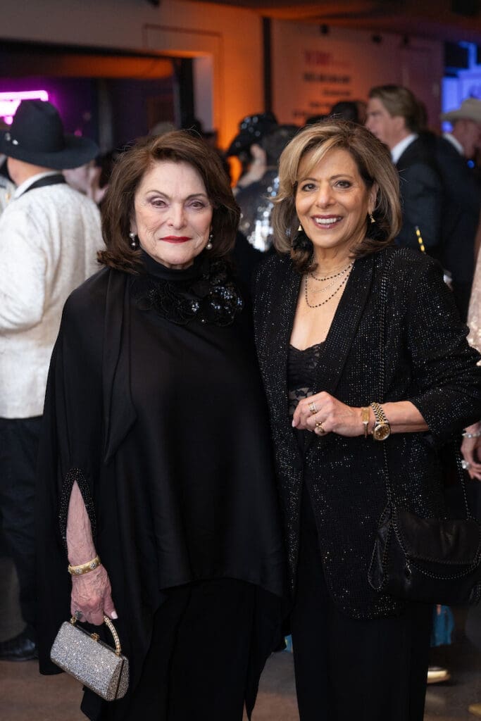 Beth Wolff, Lauren Fisher at Stages' 'Rhinestone Cowboys & Golden Vikings' gala (Photo by Wilson Parish)