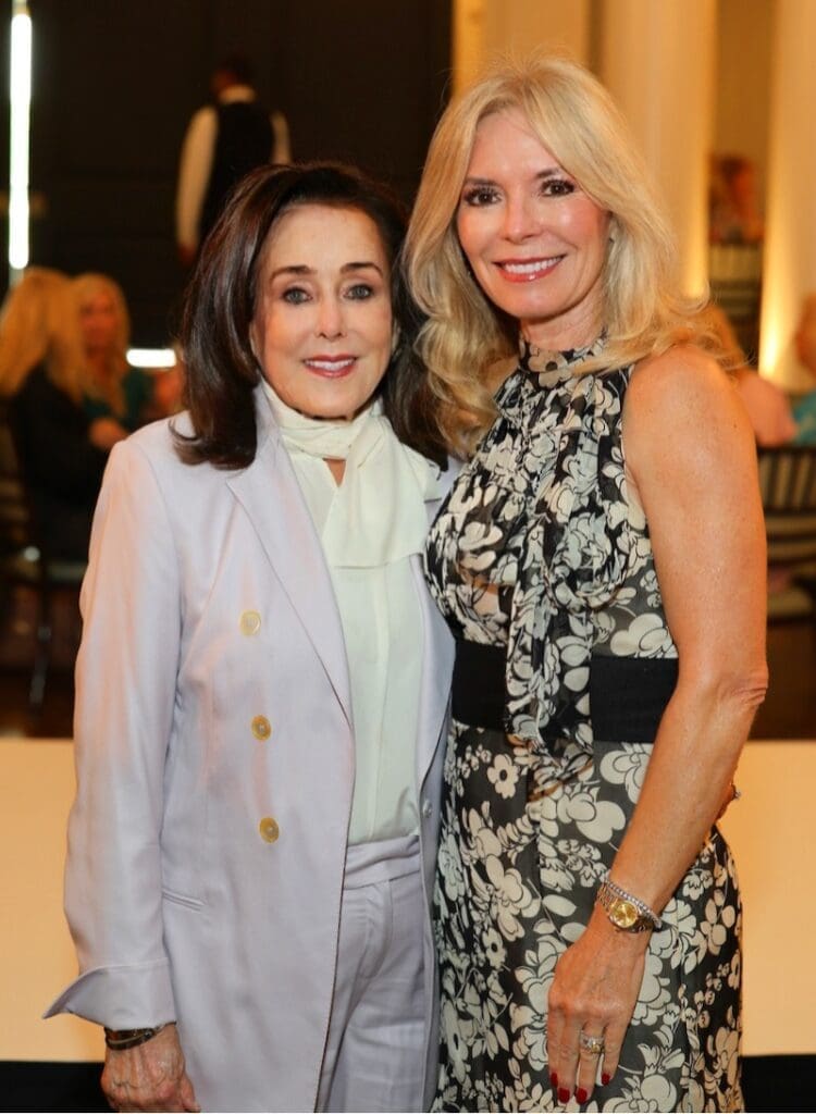 Betty Tutor, Cheryl Boblitt at the Houston Symphony League Icon luncheon. (Photo by Priscilla Dickson)