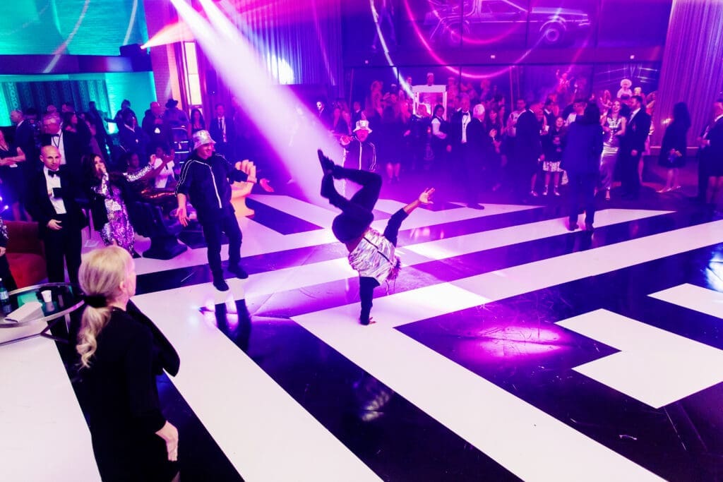 A break dancer gets the After Party action going! (Photo by nbarrett photography)