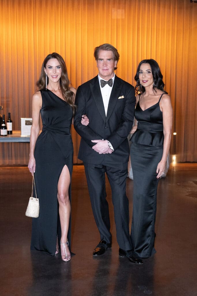 Brenda Jones, George C.Lancaster, Denise Fennell at Stages' 'Rhinestone Cowboys & Golden Vikings' gala (Photo by Wilson Parish)