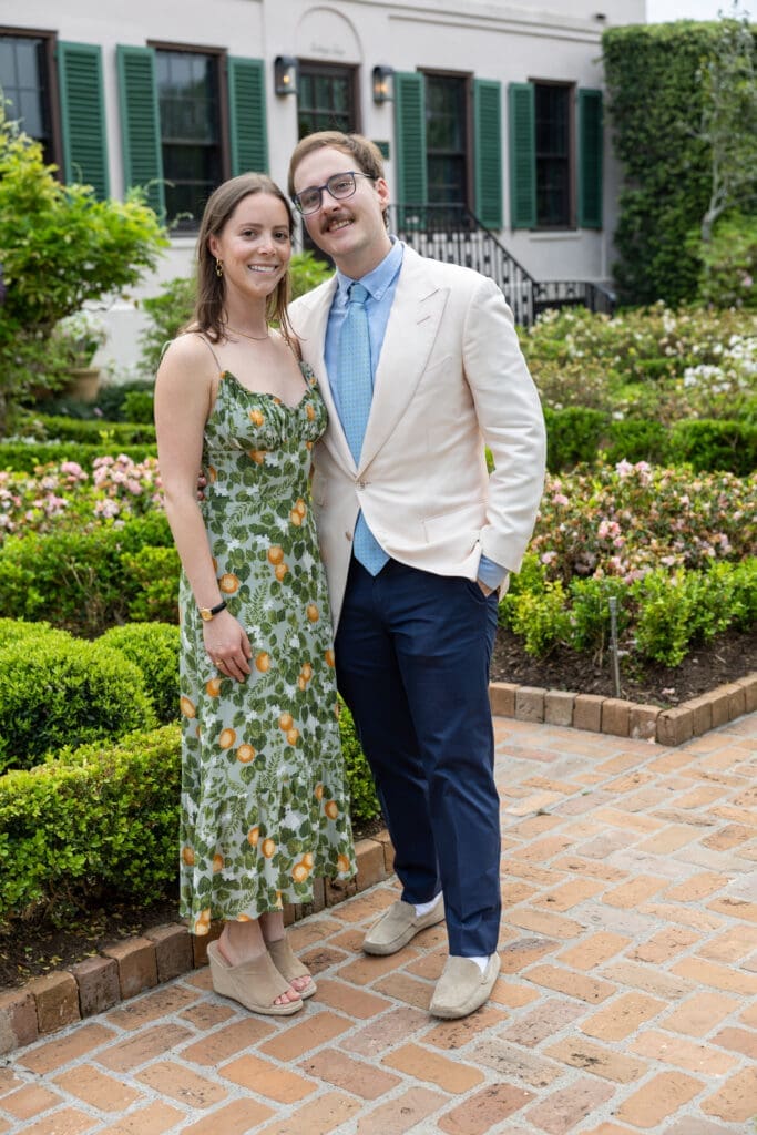Caroline Harrell, Stu Stedman at the Bayou Bend Garden Party (Photo by Jenny Antill)