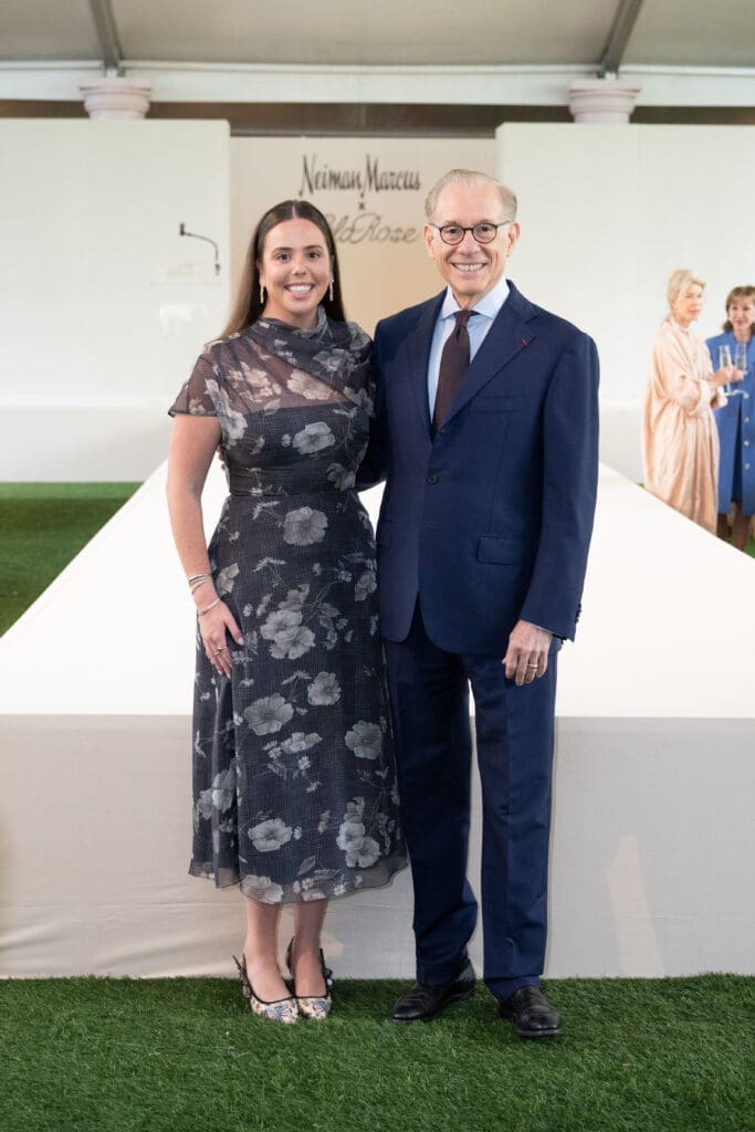 Chair Gillian Sarofim, Gary Tinterow at the Bayou Bend Fashion Show and Luncheon (Photo by Wilson Parish)