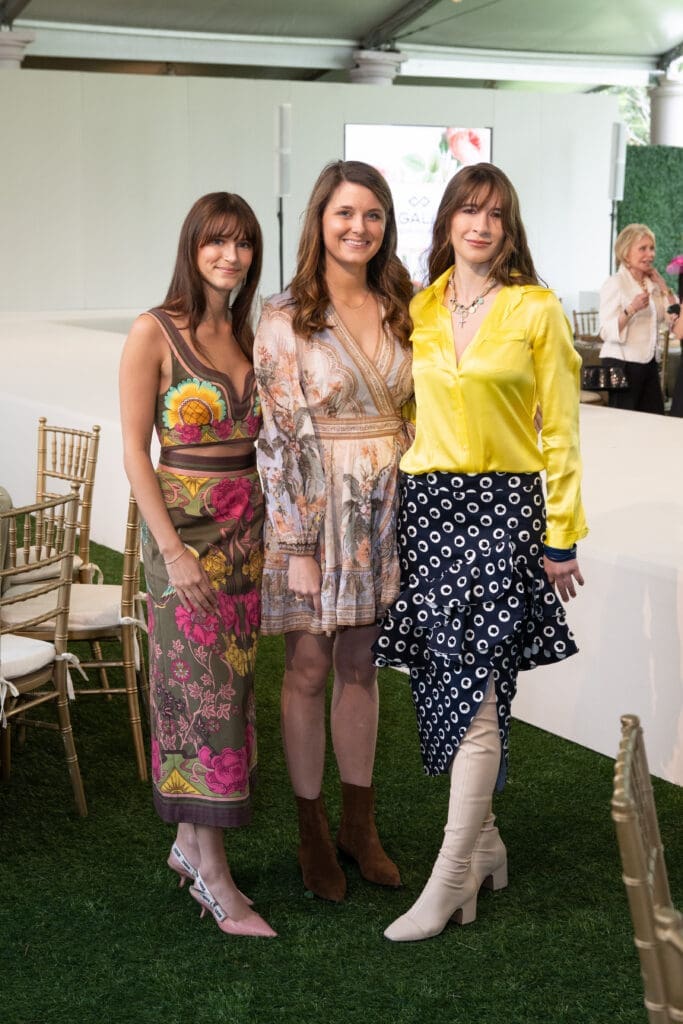Christiana Reckling, Randa McConn, Betsy Goodman at the Bayou Bend Fashion Show Luncheon (Photo by Wilson Parish)