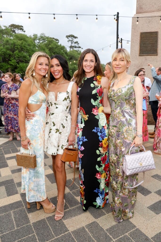 Christina Scuseria, Jen Kavoussi, Jessica Ludwig Bertuccio, Devorah Rose Krieger at Hermann Park Conservancy's Evening in the Park. (Photo by Priscilla Dickson)