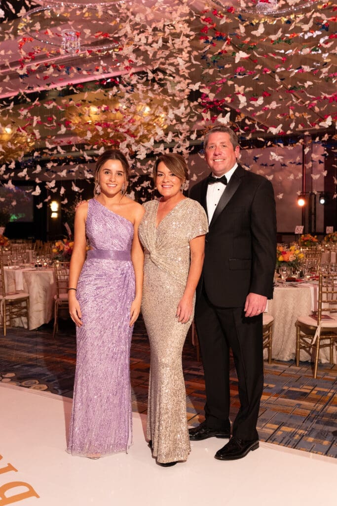 Devin Dyer, Erin & Chris Dyer at the Breakthrough T1D (formerly JDRF) gala (Photo by Daniel Ortiz)