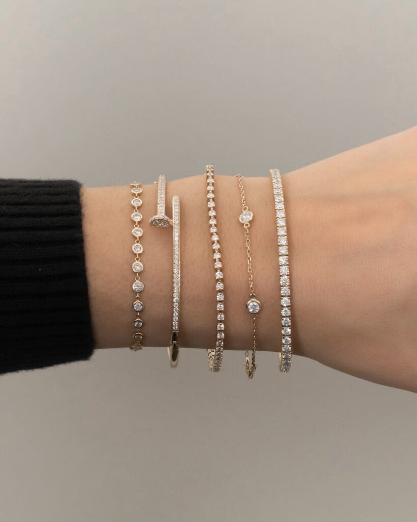 Tennis bracelets are aplenty at Diamonds Direct. (Courtesy)
