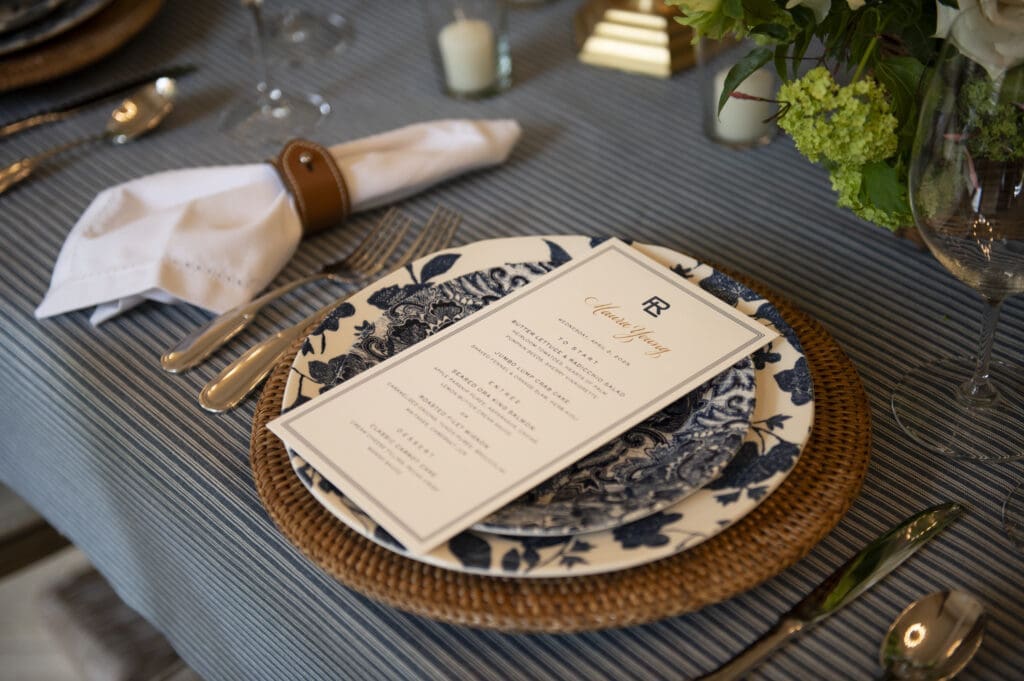 Guests enjoyed a butter lettuce and radicchio salad, a jumbo lump crab cake, and their choice of seared salmon or a roasted filet mignon. To end the night? Classic carrot cake, of course.(Photo by Tamytha Cameron)