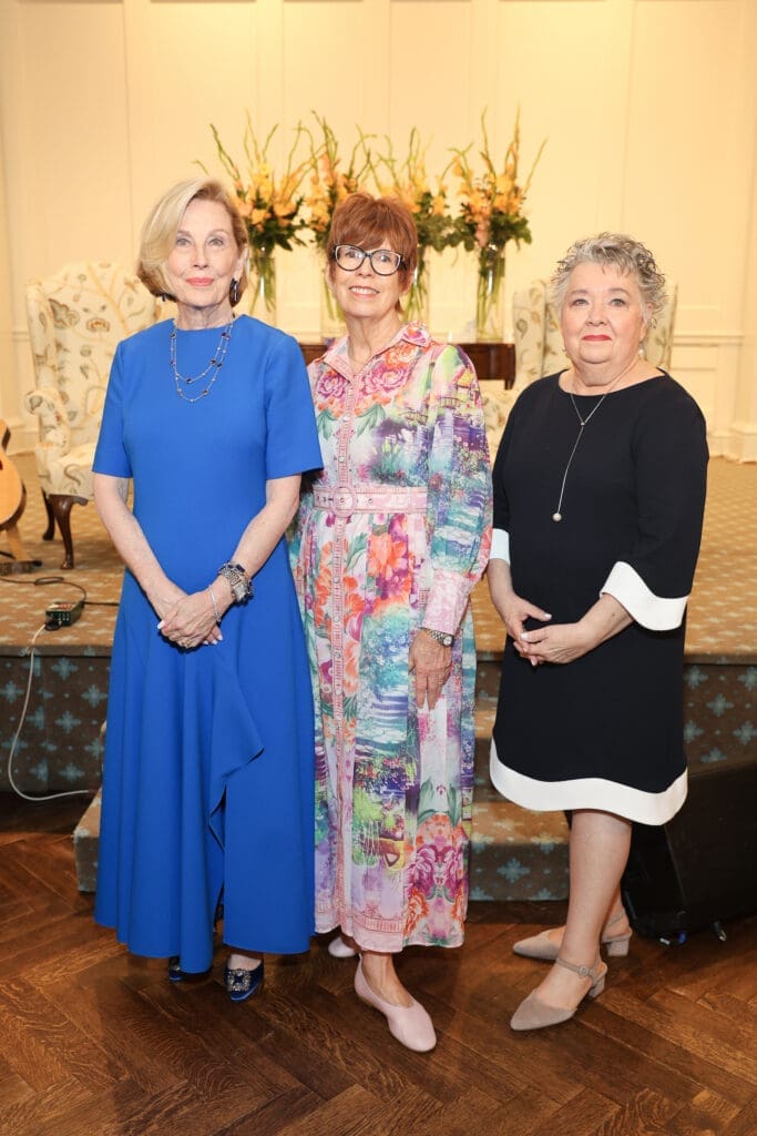 Ellen Stough, Maggie Austin, Annette Griffith at the Blue Bird Circle annual luncheon