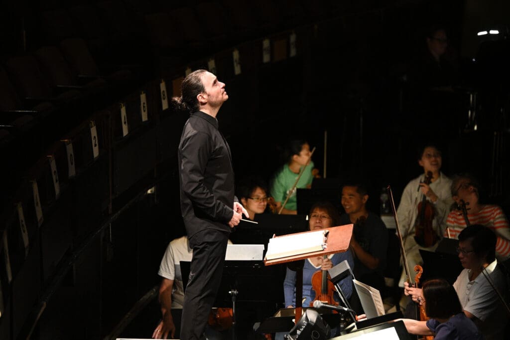 Conductor Christian Capocaccia led the cast and the Orchestra. (Photo by Fort Worth Opera)