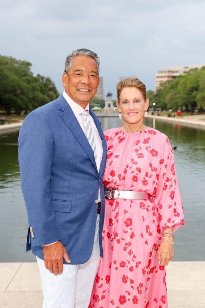 Frank & Stephanie Tsuru at Hermann Park Conservancy's Evening in the Park. (Photo by Priscilla Dickson)