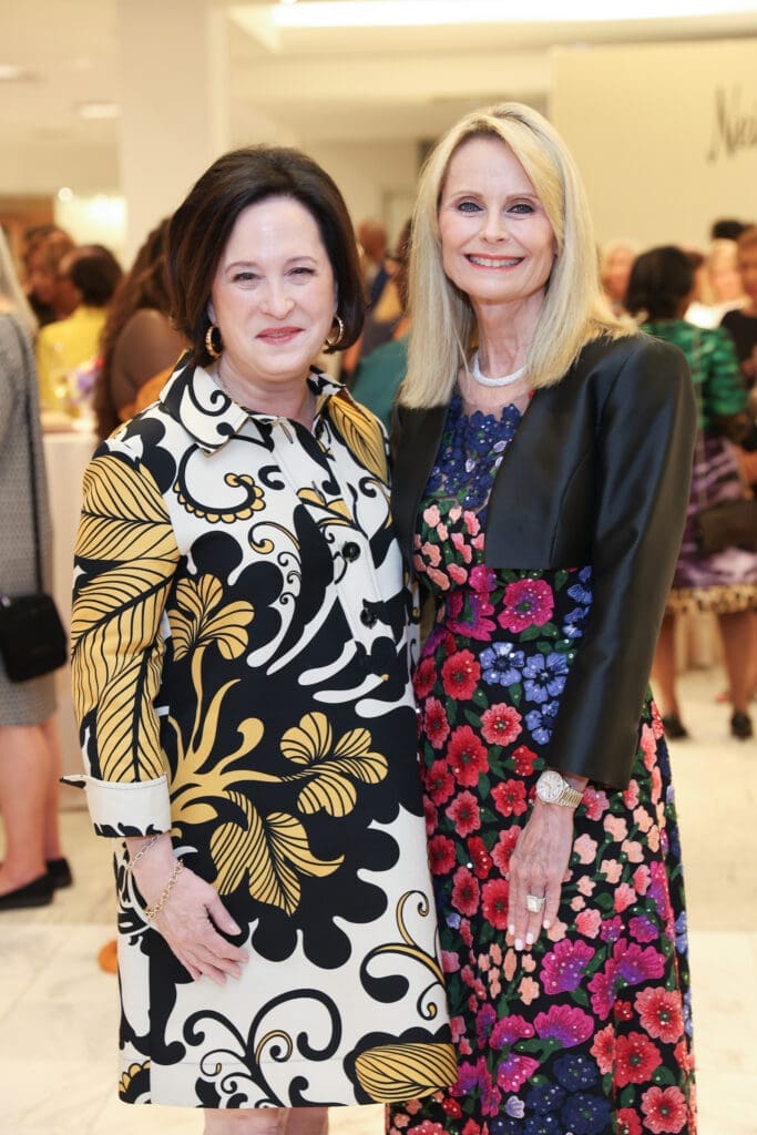 Anne Neeson, honoree Jo Lynn Falgout at the PaperCity Philanthropy in Fashion Best Dressed announcement party at Neiman Marcus.  (Photo by Priscilla Dickson)