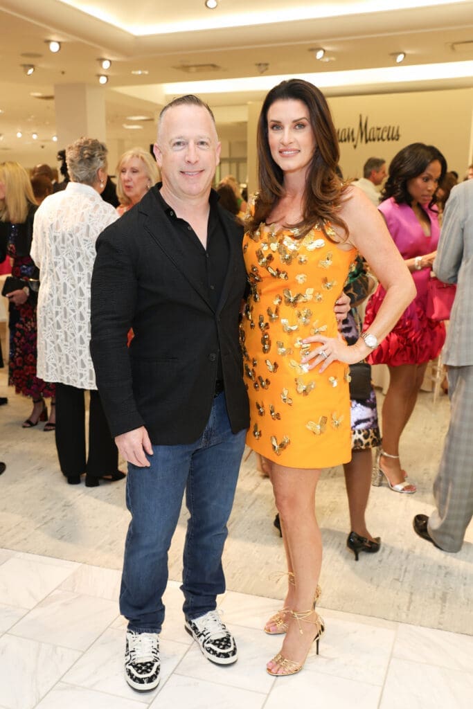 Dylan & honoree Jordan Seff at the PaperCity Philanthropy in Fashion Best Dressed announcement party at Neiman Marcus.  (Photo by Priscilla Dickson)