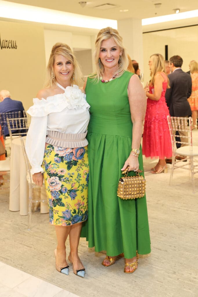 Michelle Mirandi, honoree Jennifer Allison at the PaperCity Philanthropy in Fashion Best Dressed announcement party at Neiman Marcus.  (Photo by Priscilla Dickson)
