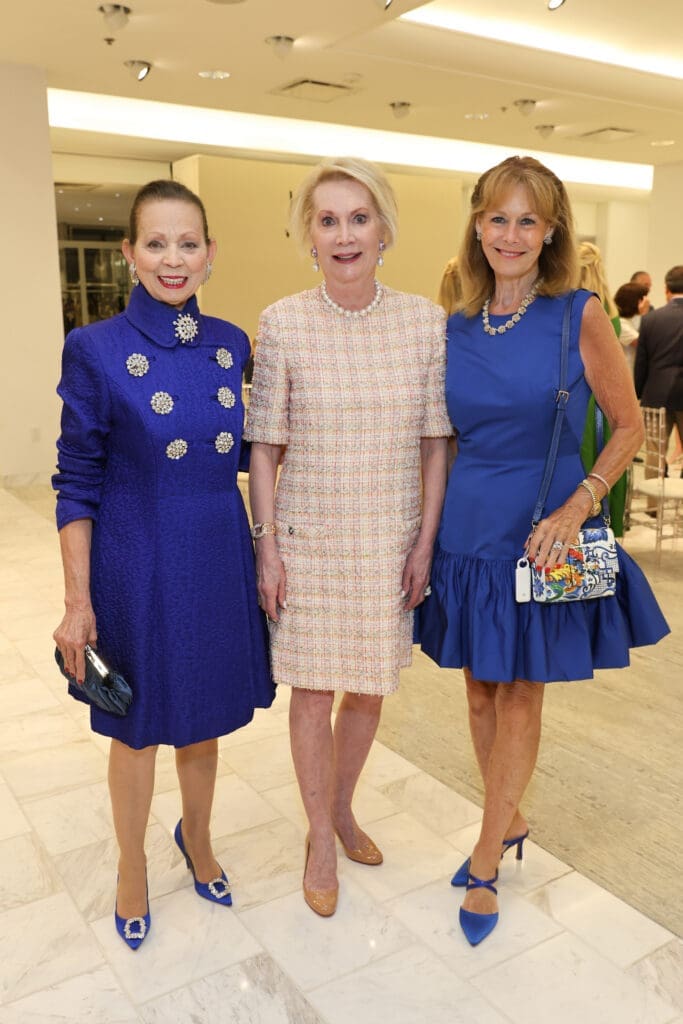 Danielle Ellis, Kathi Rovere, Cheryl Byington at the PaperCity Philanthropy in Fashion Best Dressed announcement party at Neiman Marcus. (Photo by Priscilla Dickson)