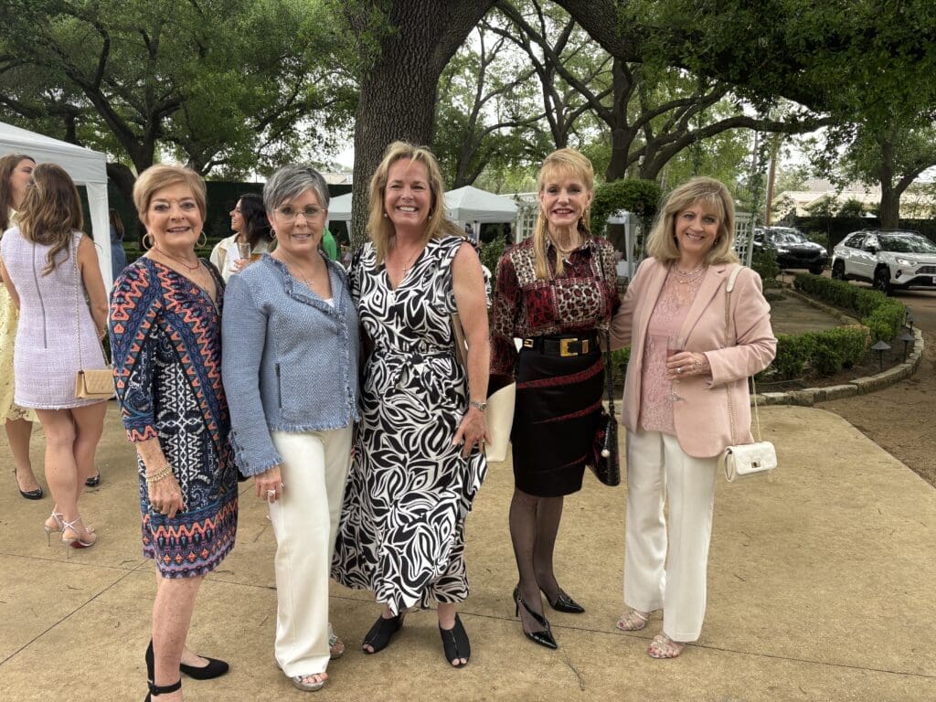 Linda Eissler, Kristi Lindahl, Maris Blair Hall, Nelda Blair and Lisa Robinson at The Peach Orchard supporting Interfaith's Community Clinic. (Photo by Laura Landsbaum)