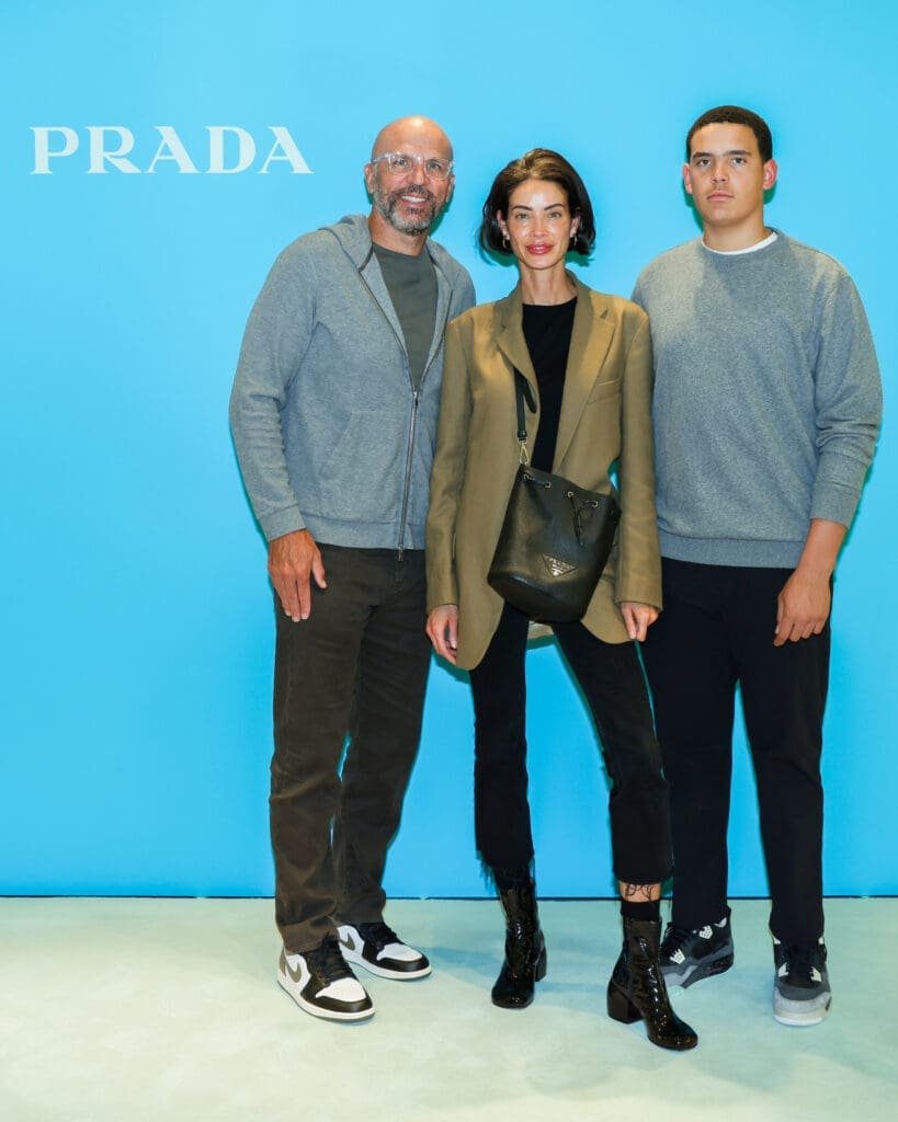 Jason & Porschla Kidd, Chance Kidd at the Prada NorthPark Cocktail Party. (Courtesy of Prada)