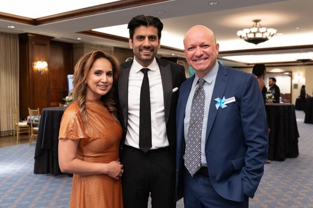 Kasteena & Sam Parikh, Rob Sanchez at the Children's Assessment Center's 'Spirit of Spring' luncheon (Photo by Daniel Ortiz)