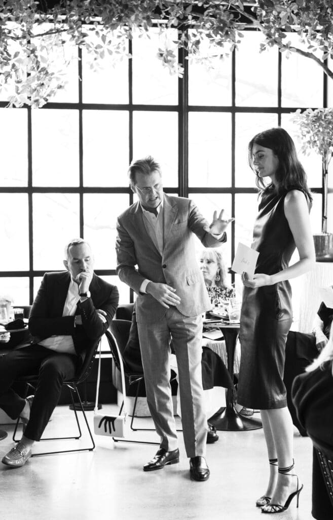 Adam Lippes showing his current collection (Photo by Tamytha Cameron)