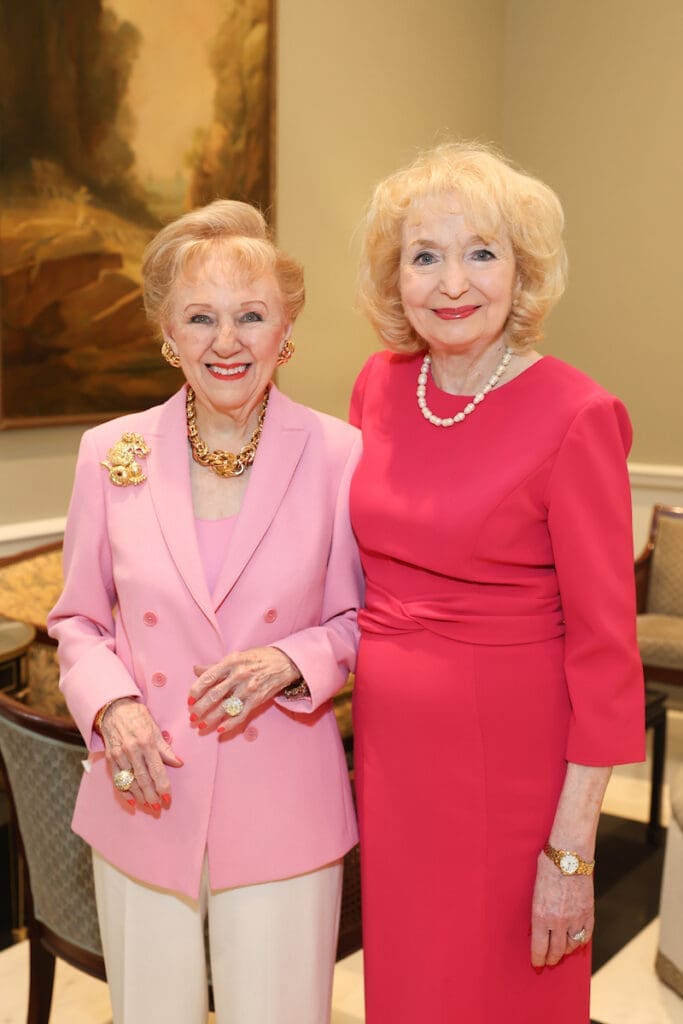 Marguerite Swartz, Mary Sage at the Houston Symphony League Conversations With an Icon luncheon. (Photo by Priscilla Dickson)