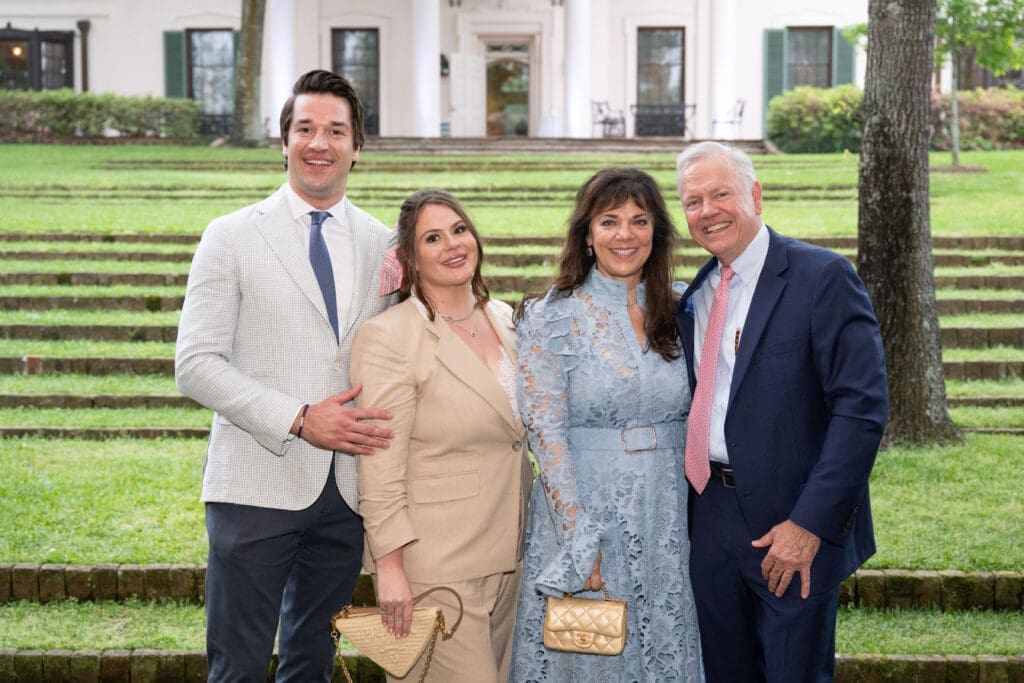 Mason & Meredith Barker, Terri & John Havens at the Bayou Bend Garden Party (Photo by Wilson Parish)